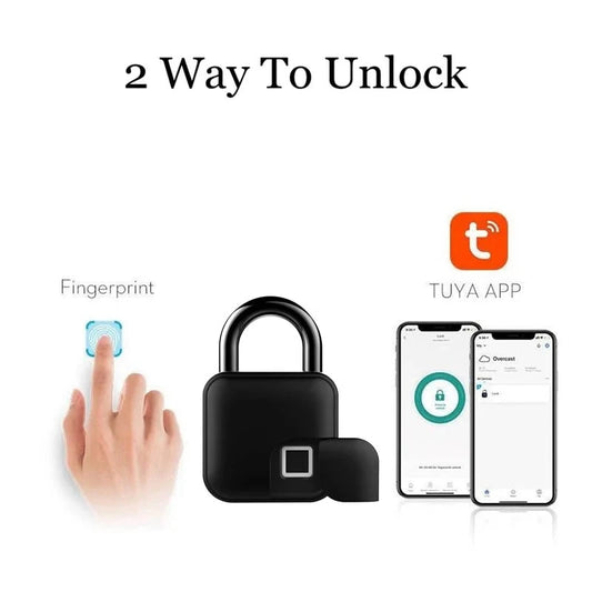 Smart Padlock Cabinet Lock with Fingerprint and Bluetooth