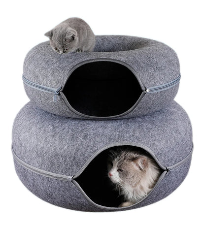 Cozy Donut Pet Tunnel for Cats