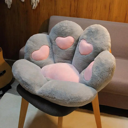 Cojín para silla con forma de pata de gato, decoración del hogar
