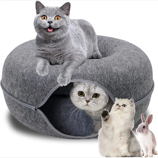 Acogedor túnel para mascotas Donut para gatos